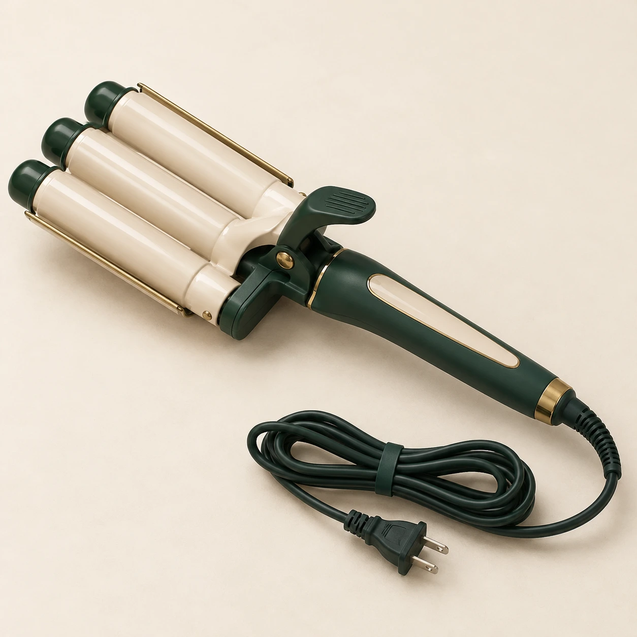 Deep Verse Wave Iron, Forest & Cream; Triple 32 mm deep-wave barrels